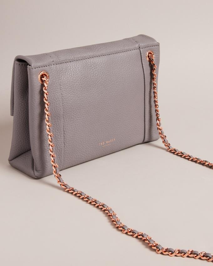 Sac Crossbody Ted Baker Unlined Soft Leather Grise Femme | KIB-51395775